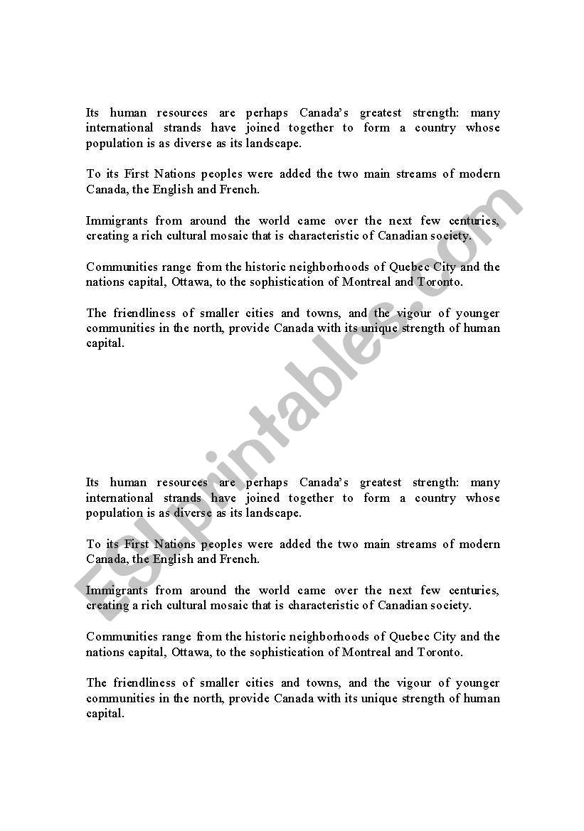 Sentence Scramble worksheet