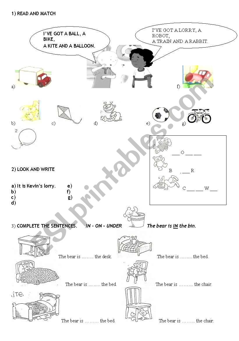 lets review the toys worksheet