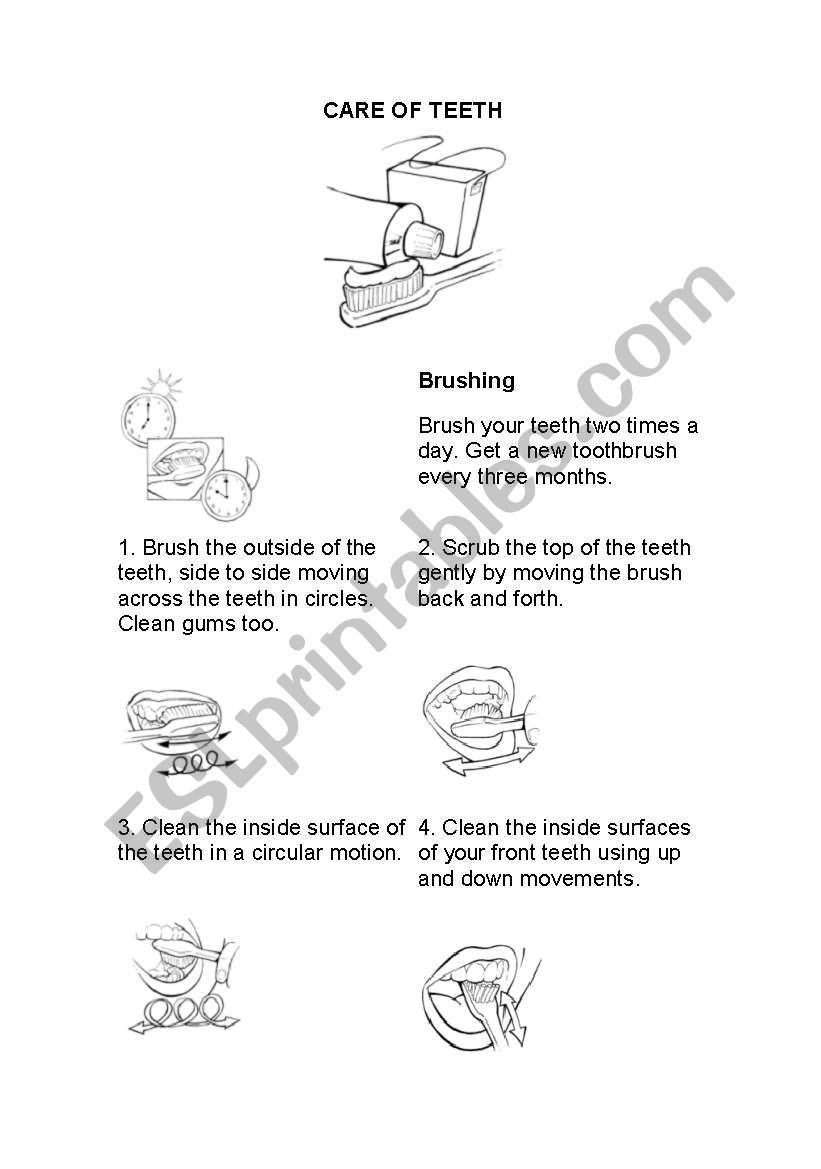 dental care worksheet