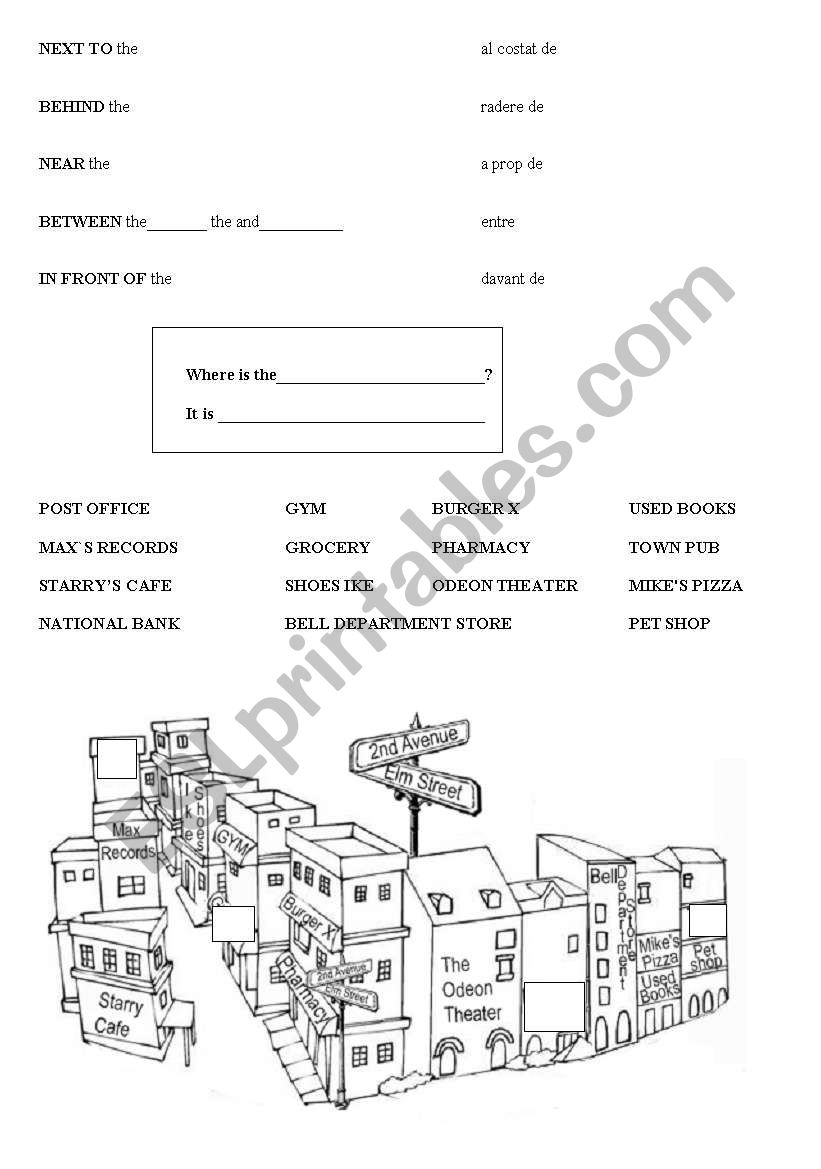 worksheet for directions worksheet