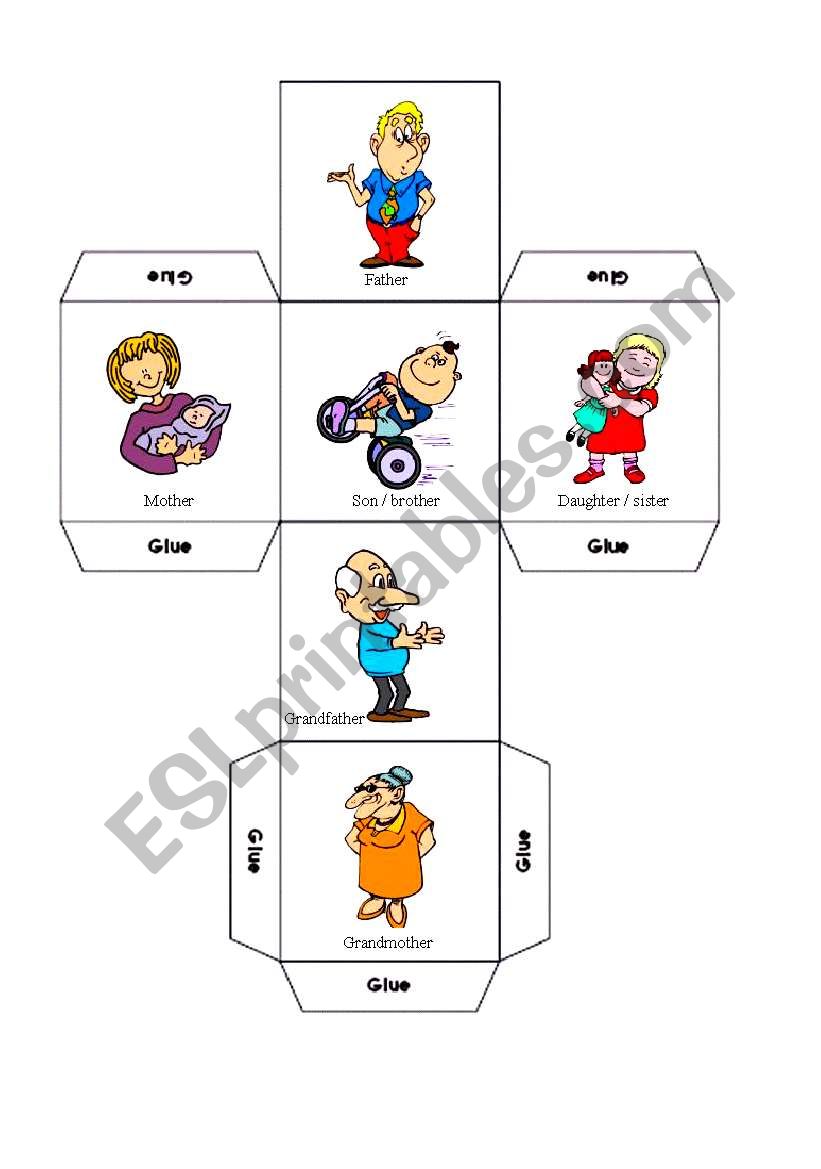 family dice worksheet