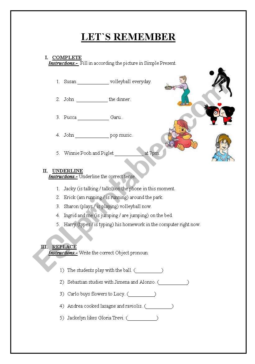 grammar worksheet