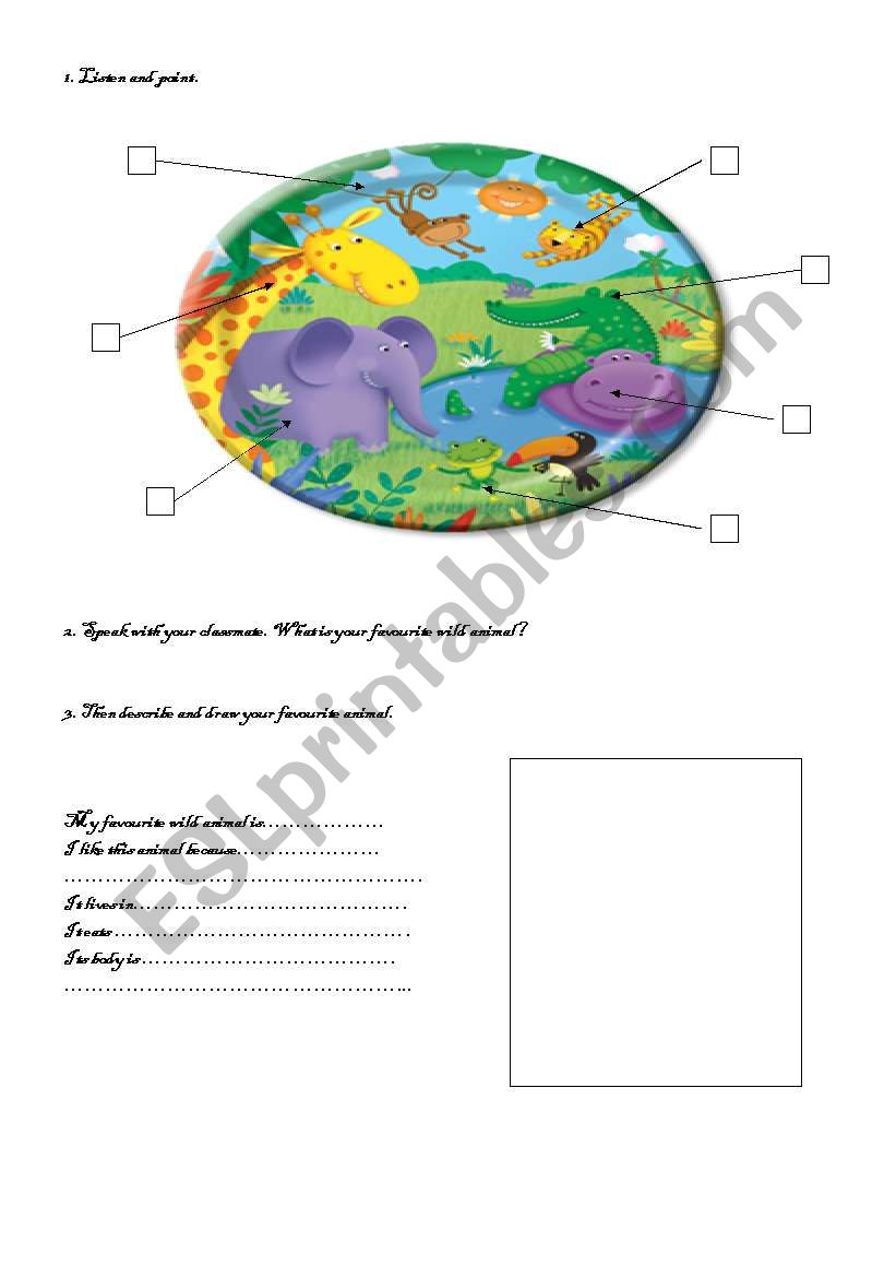 WILD ANIMALS worksheet
