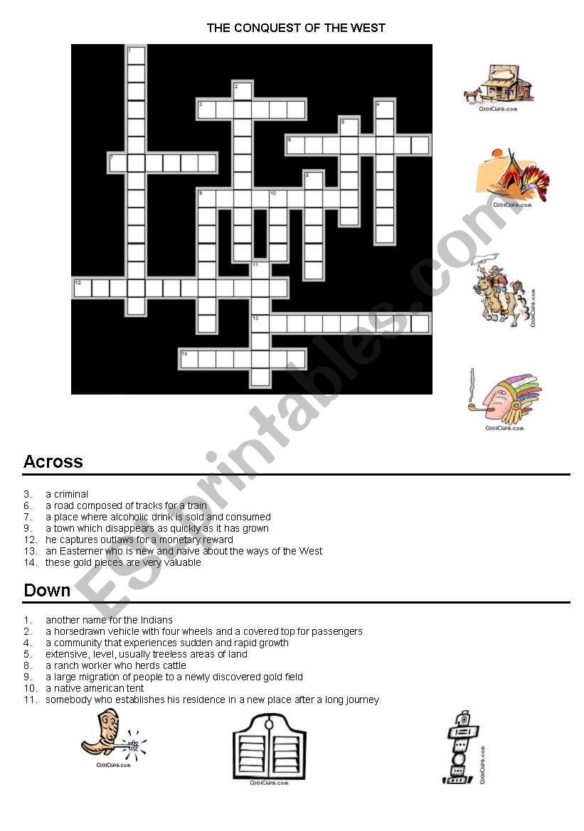 The Conquest of the West worksheet