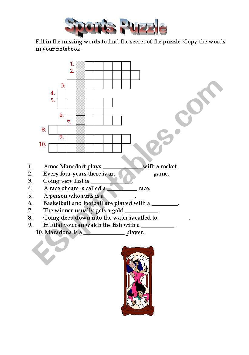 SPORTS PUZZLE NO.2 worksheet