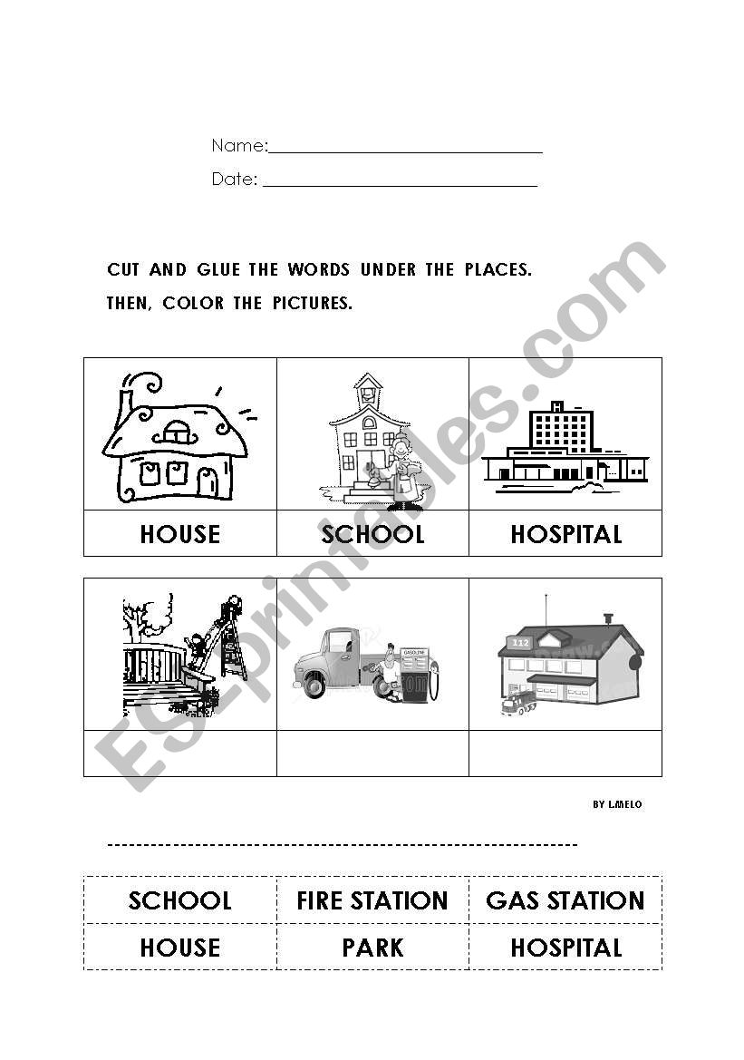 Places worksheet