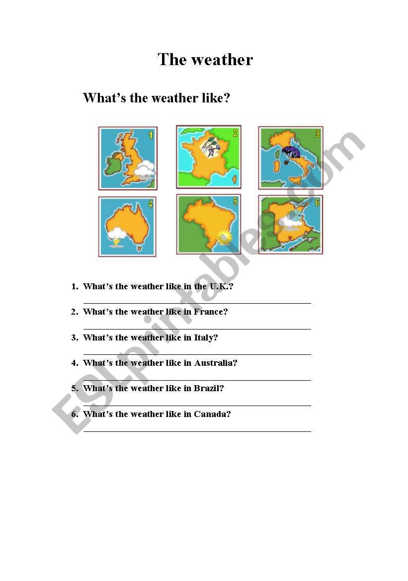 The weather worksheet