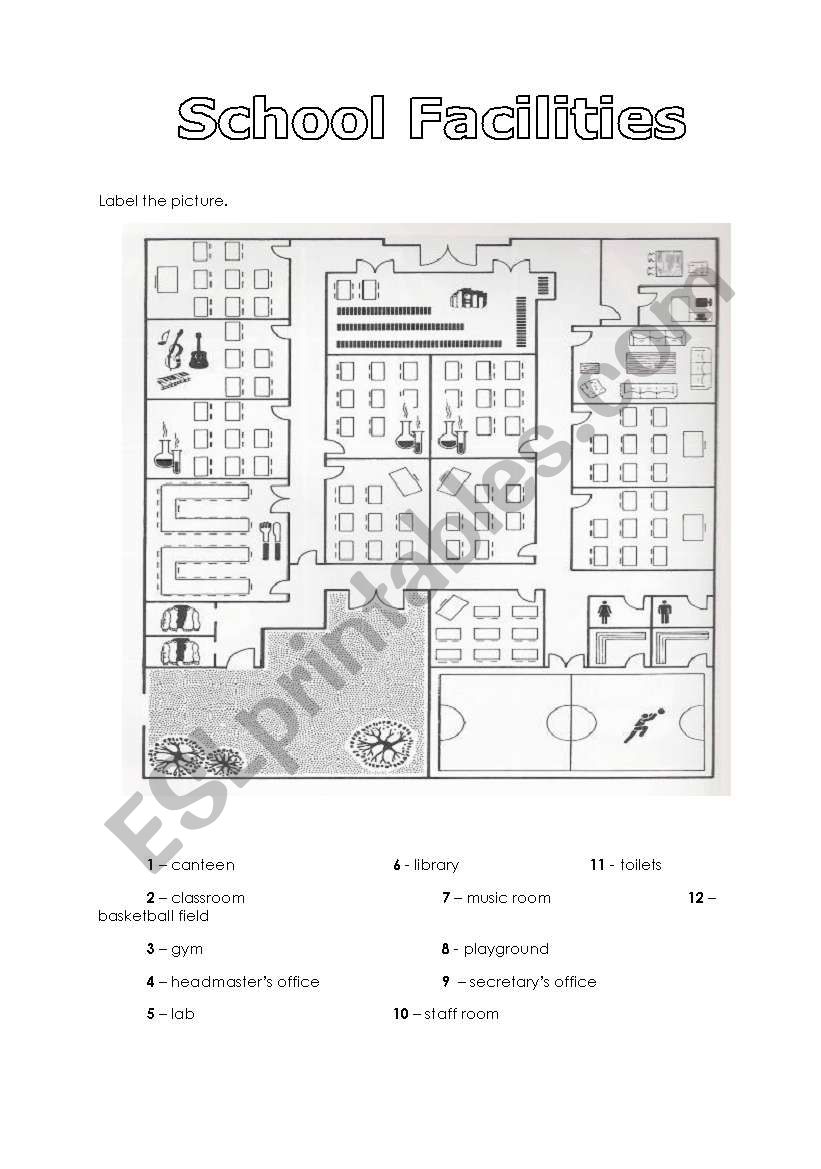 School Facilities worksheet