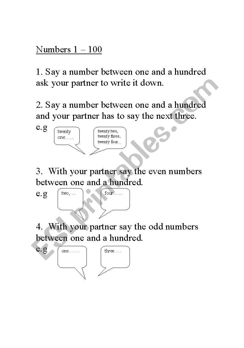 Numbers worksheet worksheet