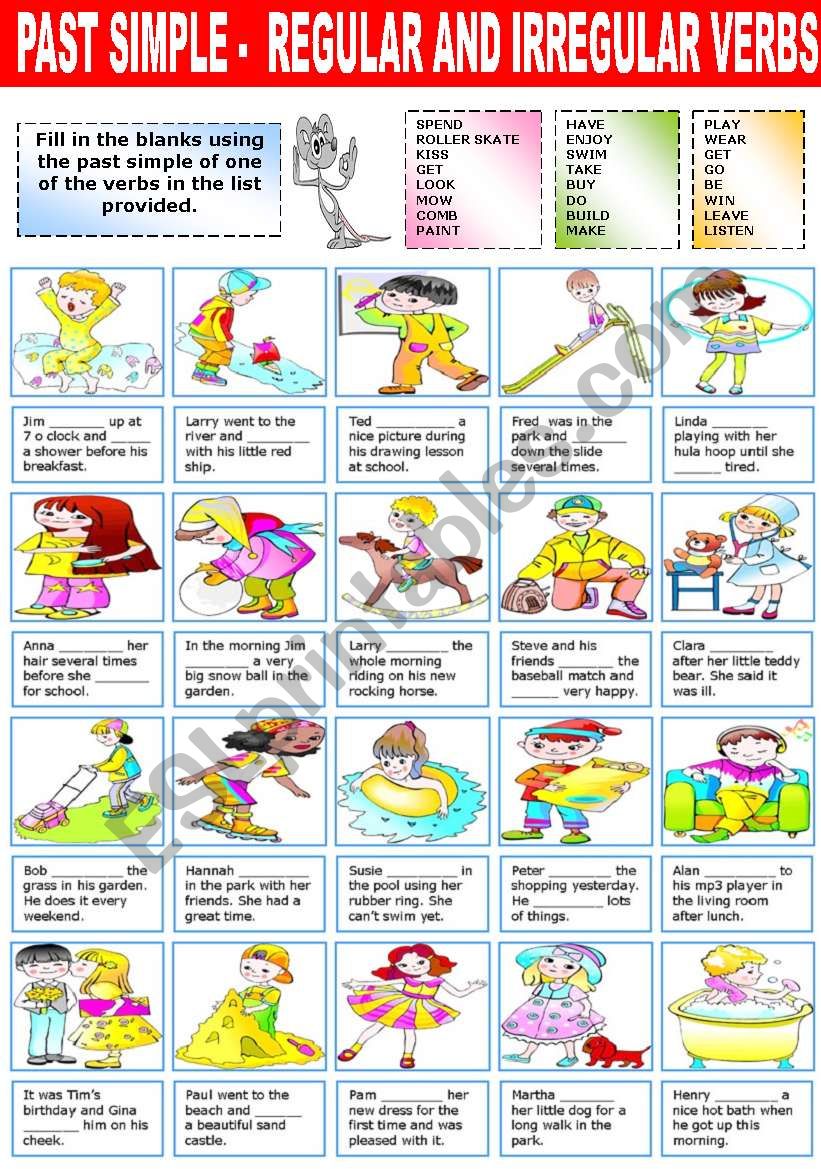 PAST SIMPLE- REGULAR AND IRREGULAR VERBS