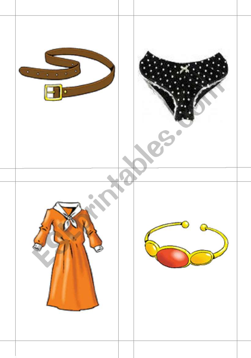 Clothing & Accessories worksheet