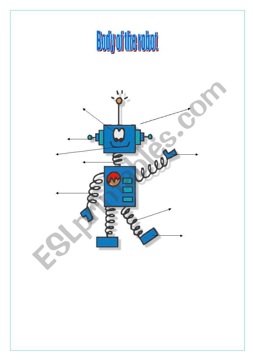 body of the robot worksheet