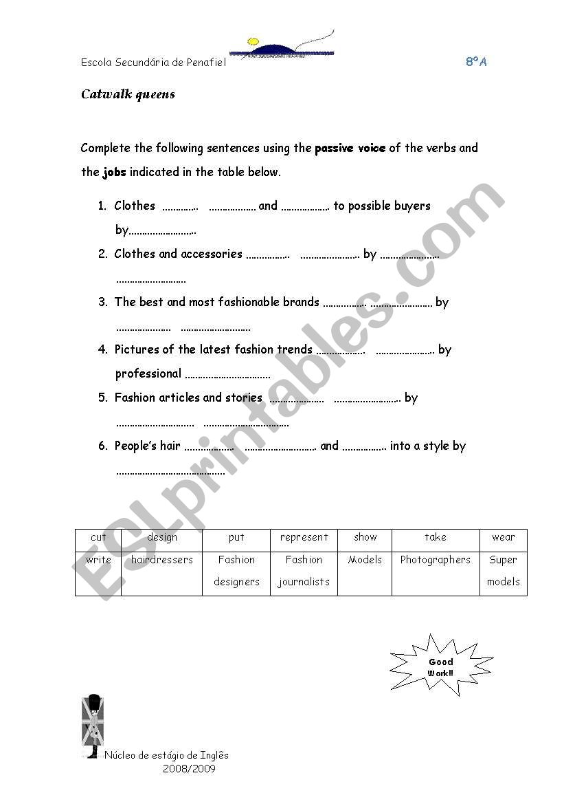 fashion passive  voice worksheet