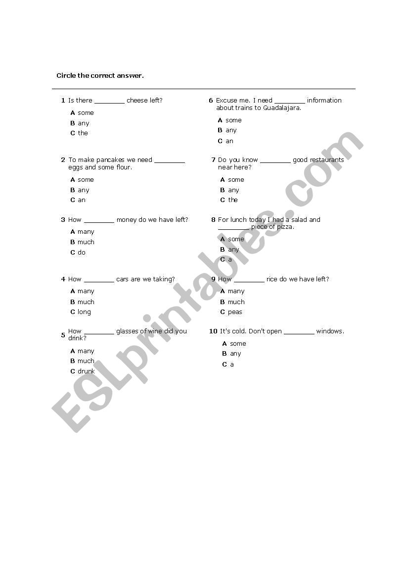 countables and uncountables nouns