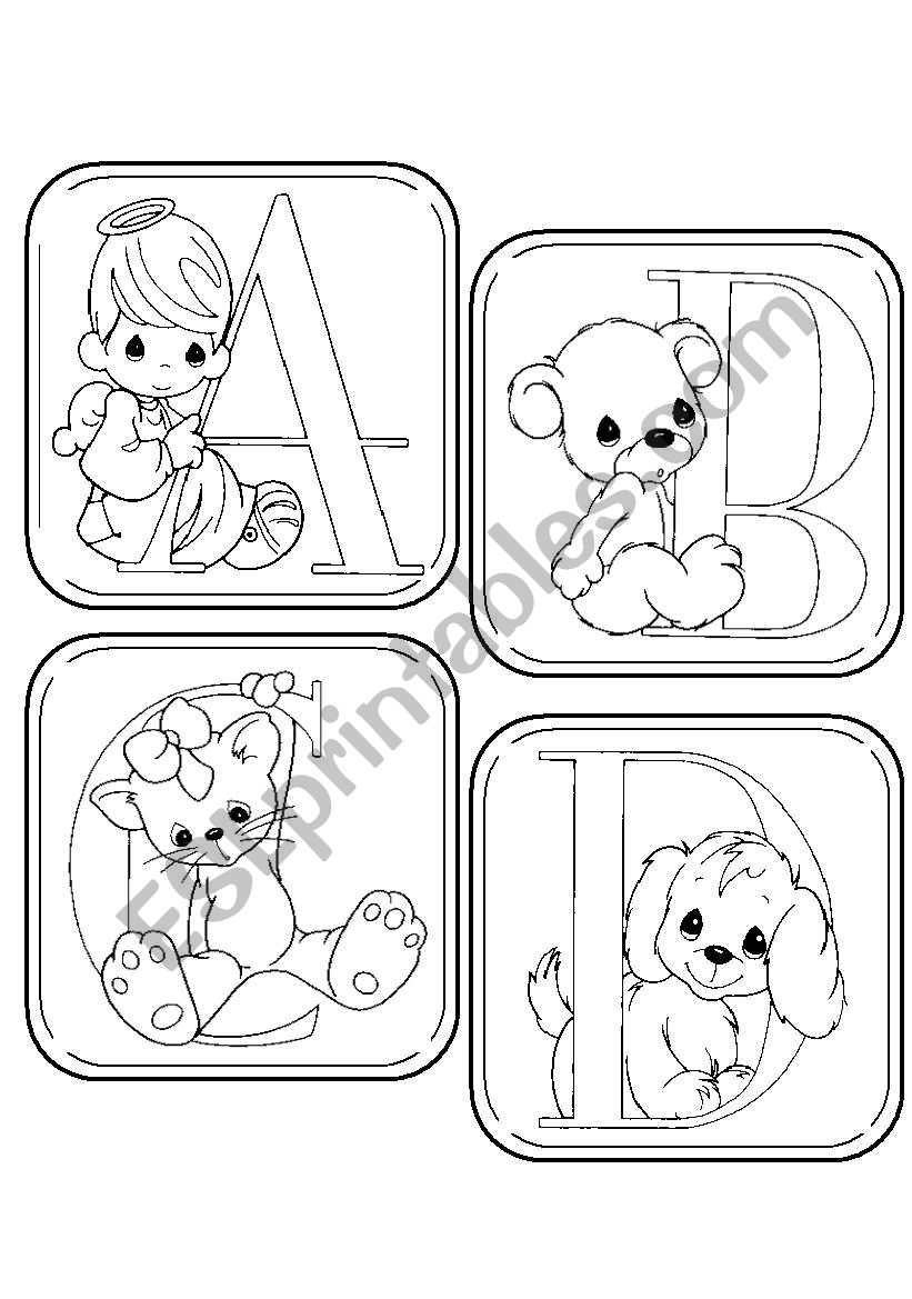 Alphabet Game Cards (1 of 2) worksheet