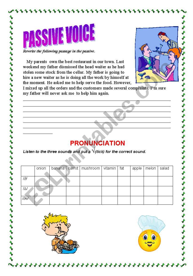 passve voice worksheet