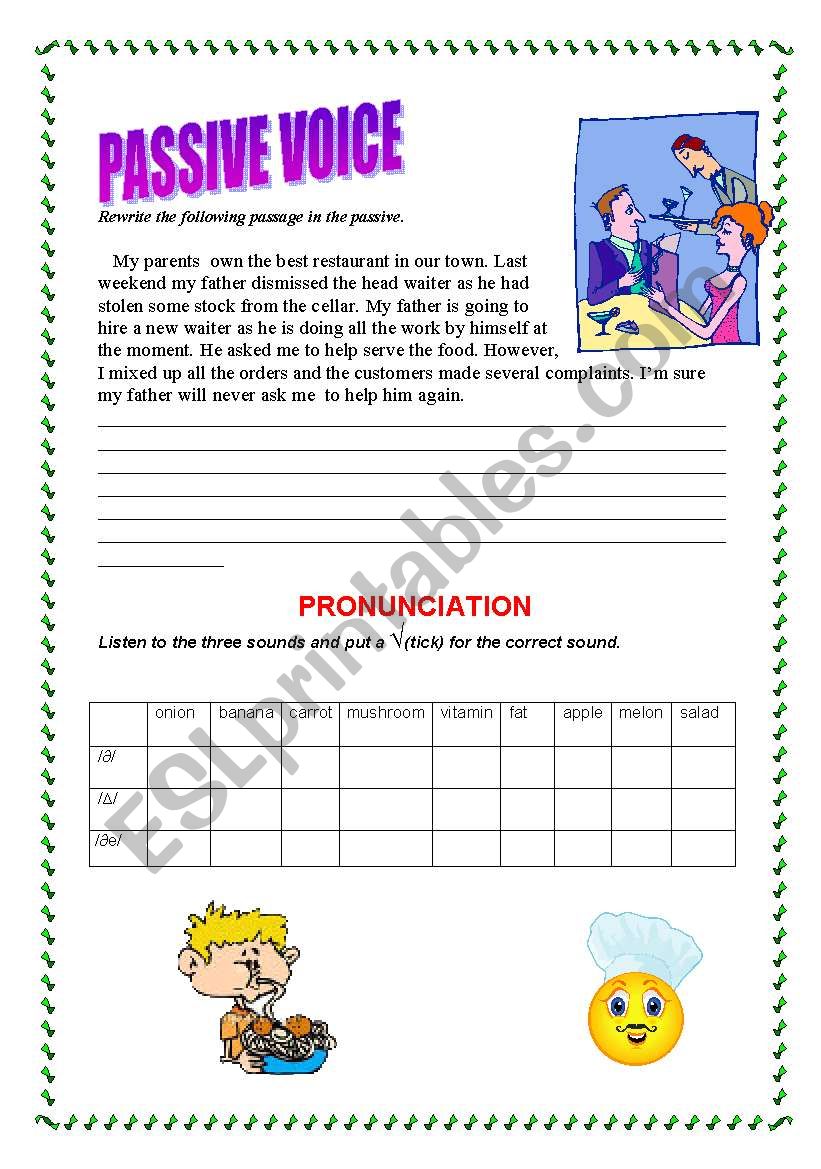 passve voice worksheet