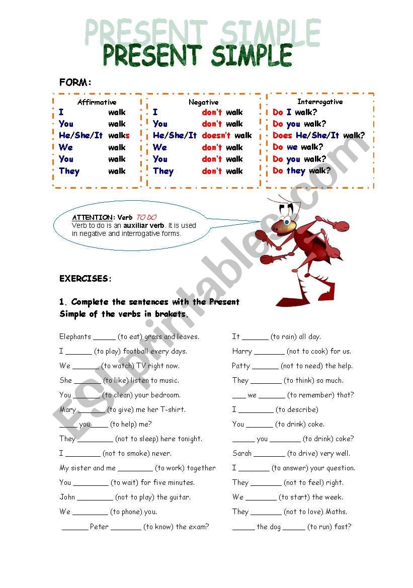 Present Simple worksheet