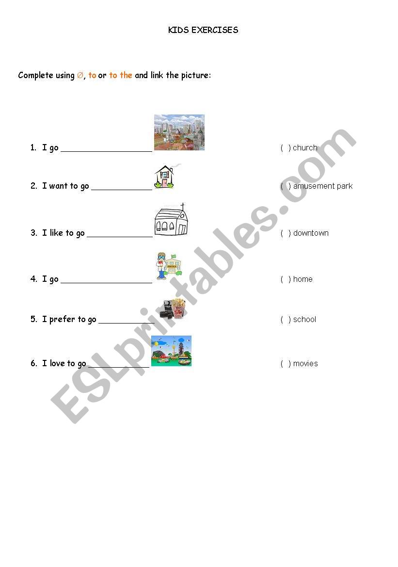 Prepositions of place worksheet