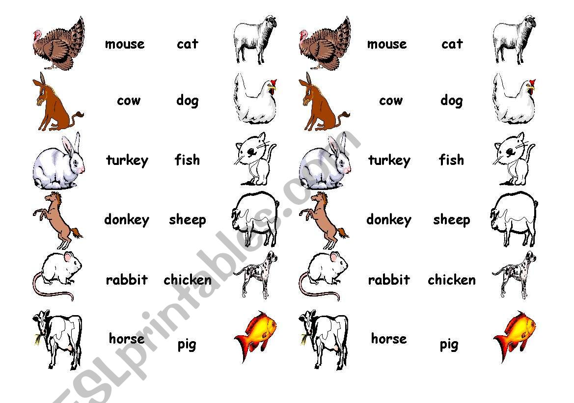 Farm animals worksheet