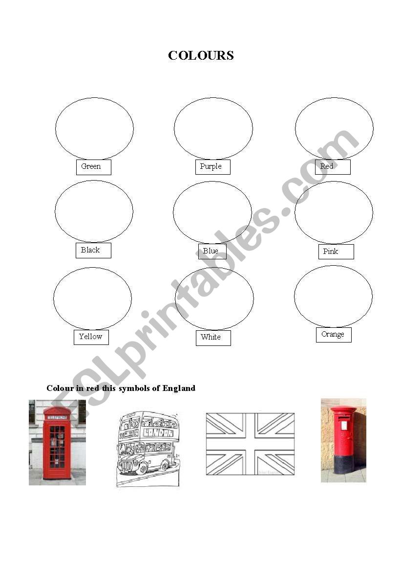 colours worksheet