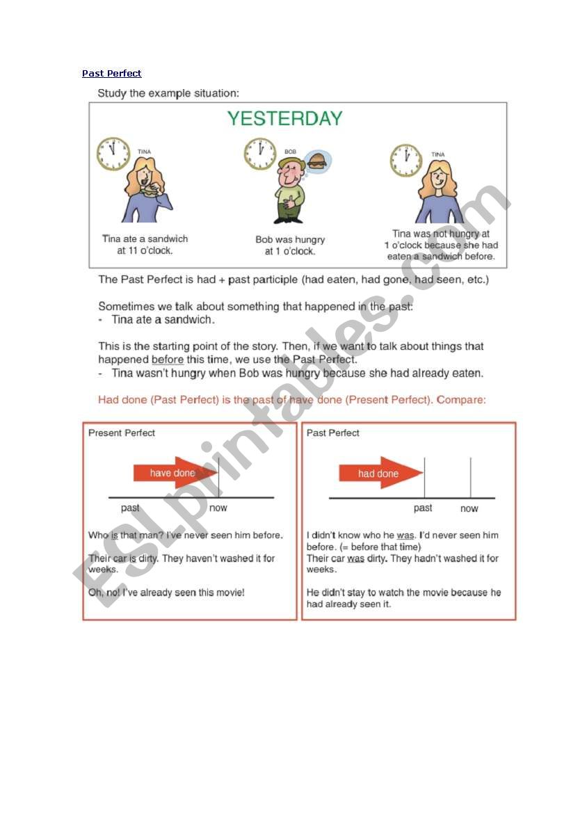 Present Perfect worksheet