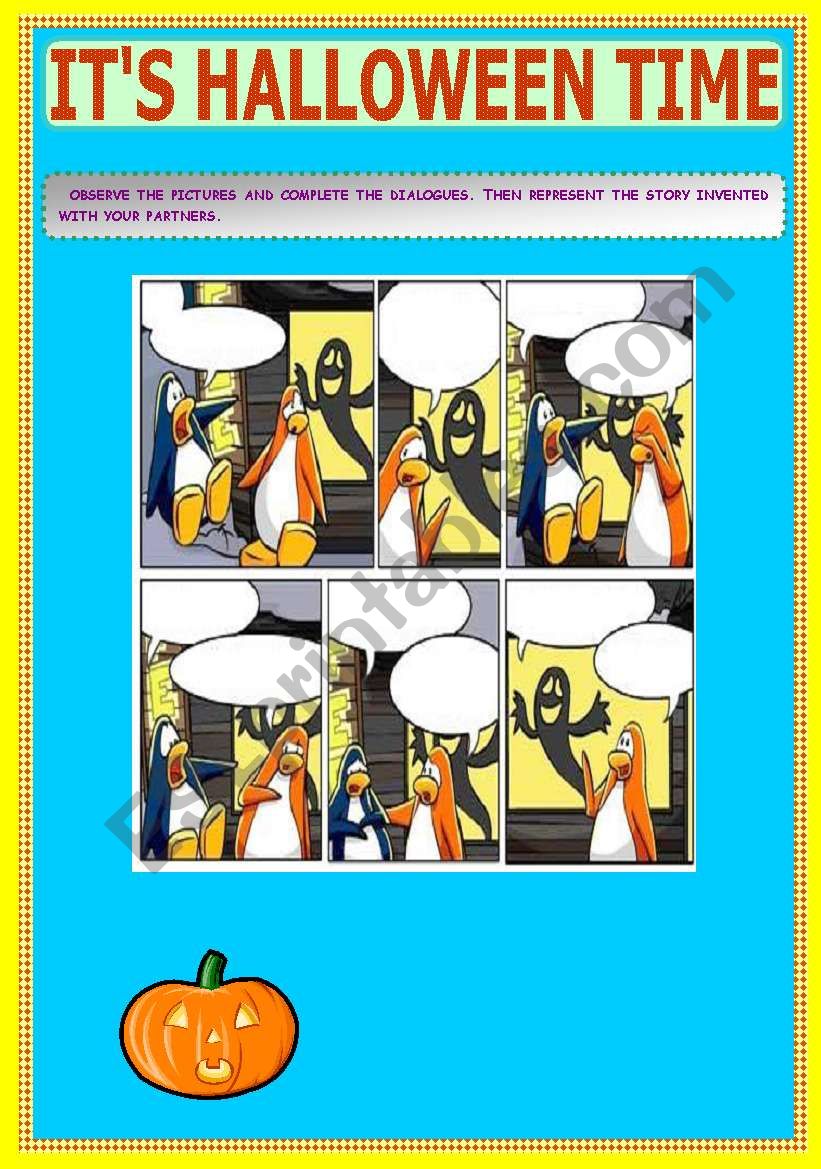 A spooky story worksheet