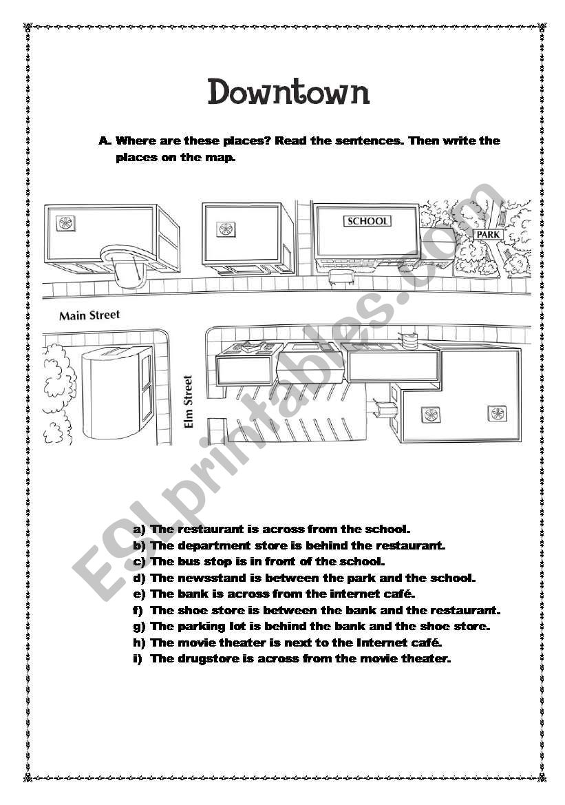 Prepositions worksheet