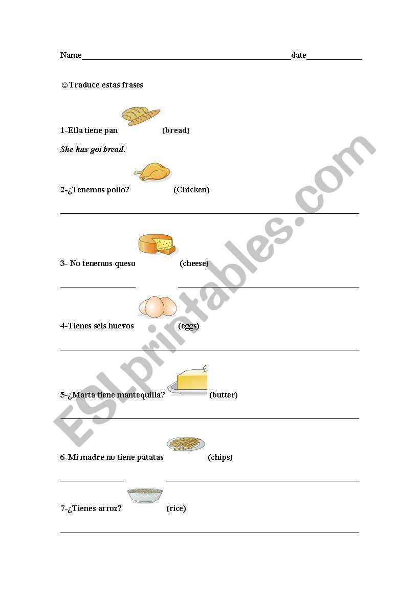 To have worksheet