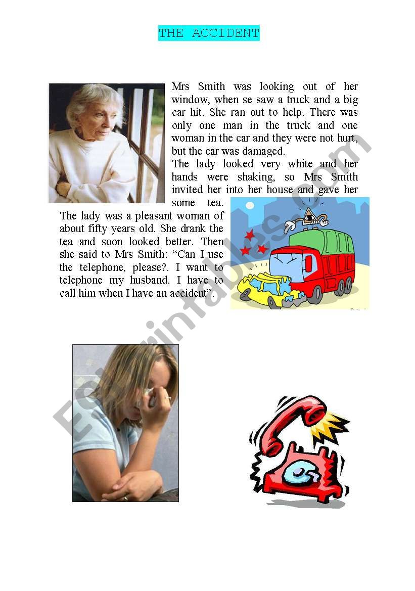 THE ACCIDENT worksheet