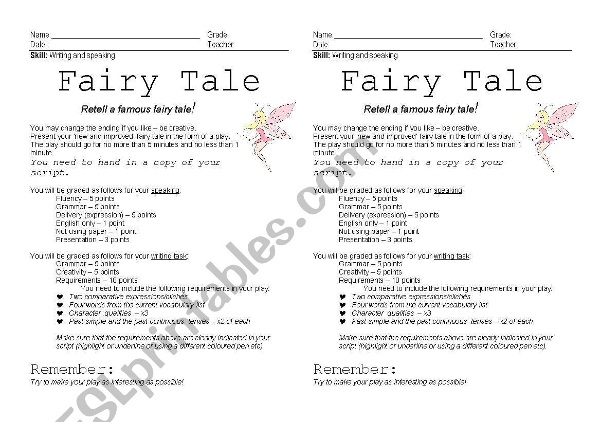 Fairy Tale worksheet
