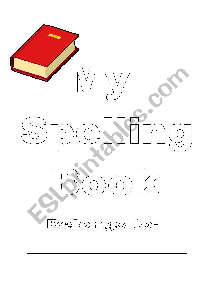 Personal Spelling Book worksheet