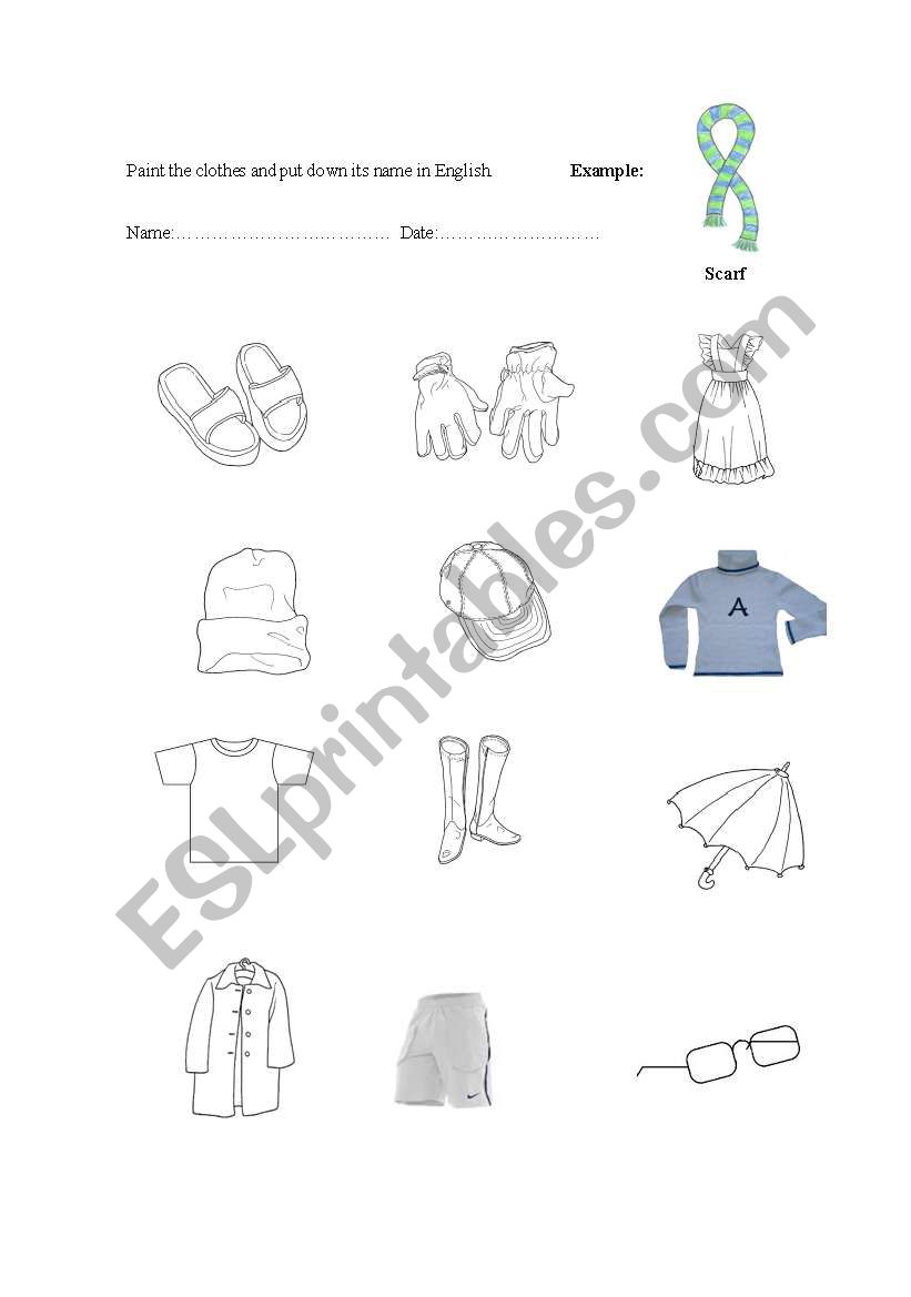Seasons worksheet