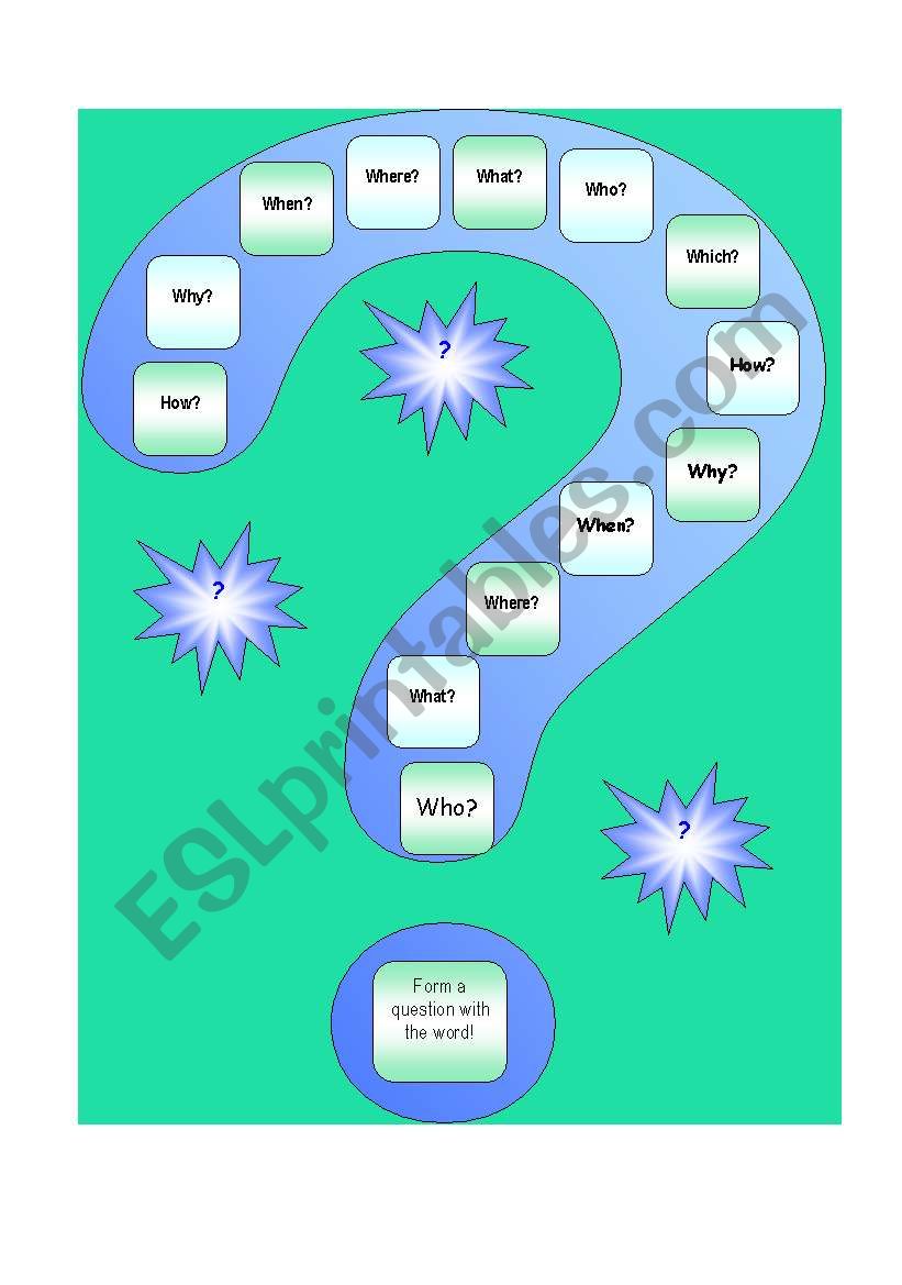 Questions Gameboard worksheet