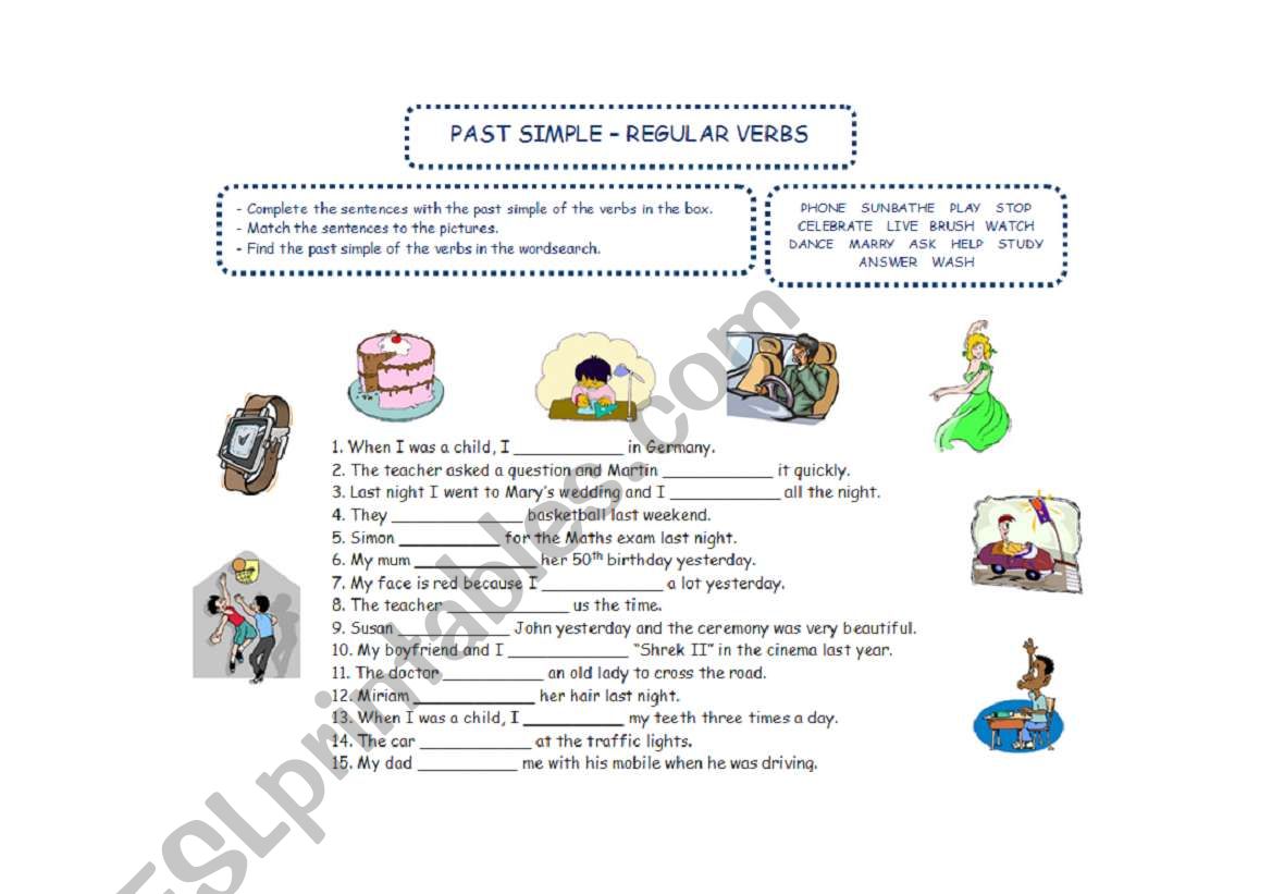 PAST SIMPLE - REGULAR VERBS (1st part)