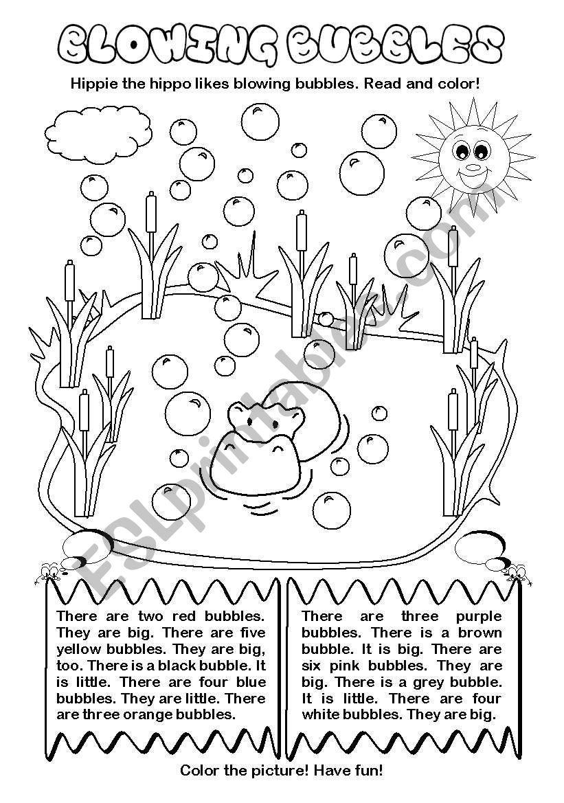 Blowing Bubbles (colors and numbers)