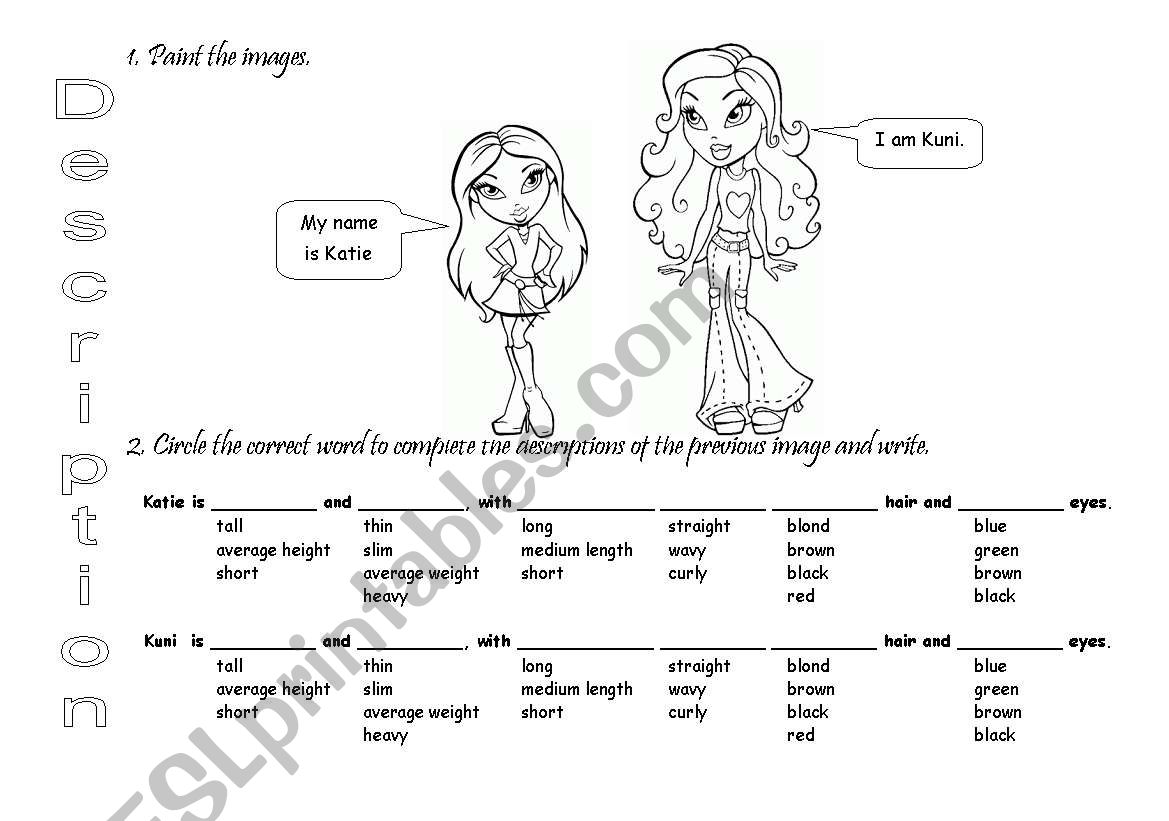 Description worksheet