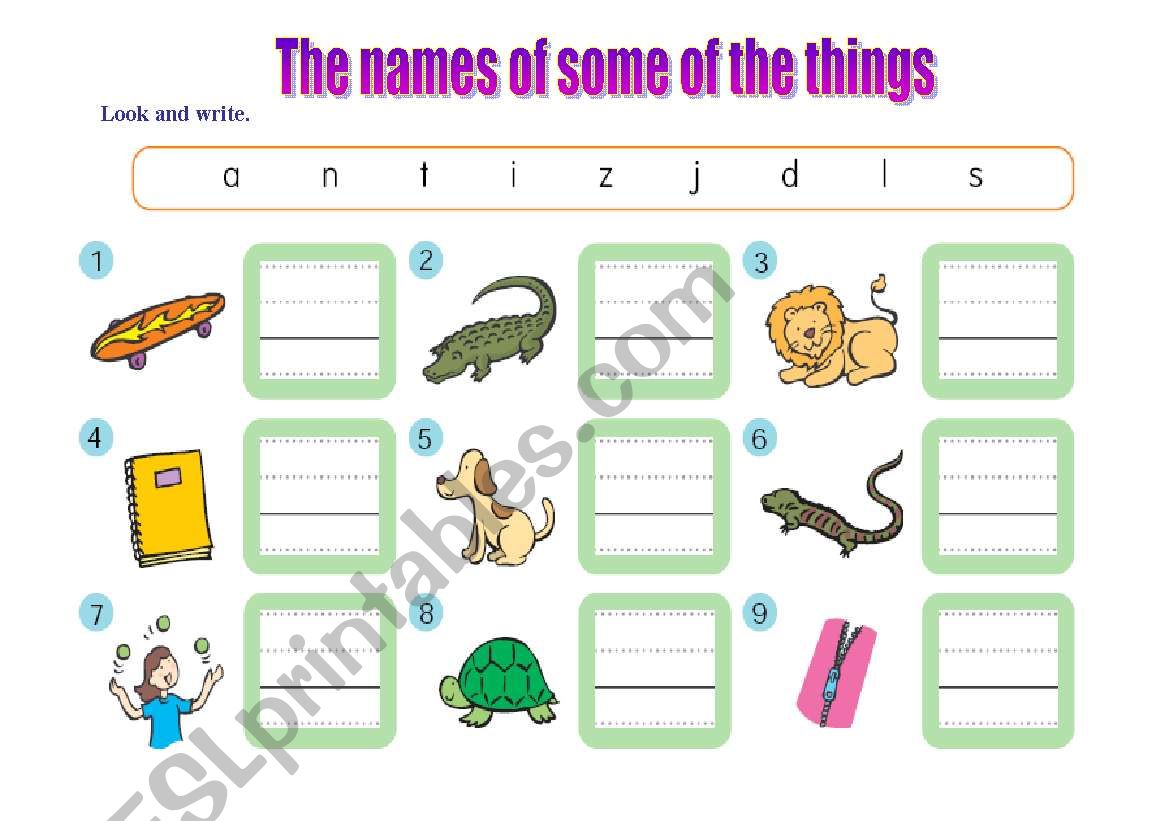 Look and write. worksheet