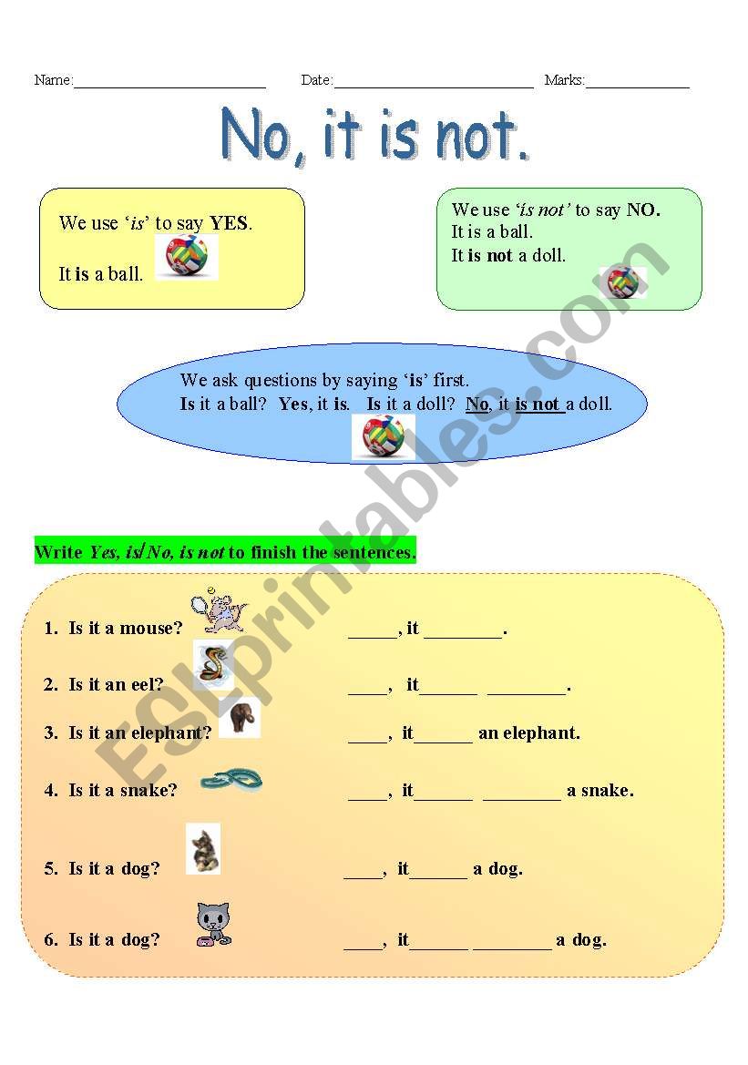 To Be_Negative_Interrogative worksheet