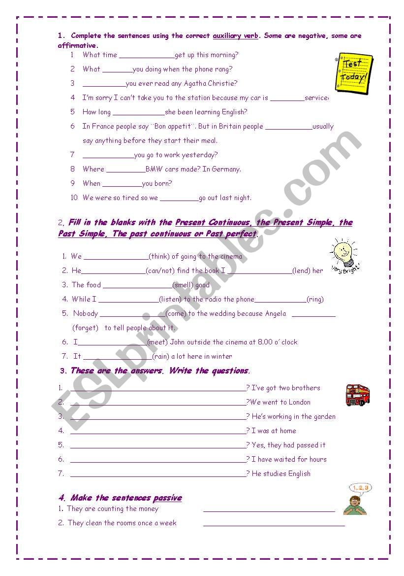 END OF YEAR TEST worksheet