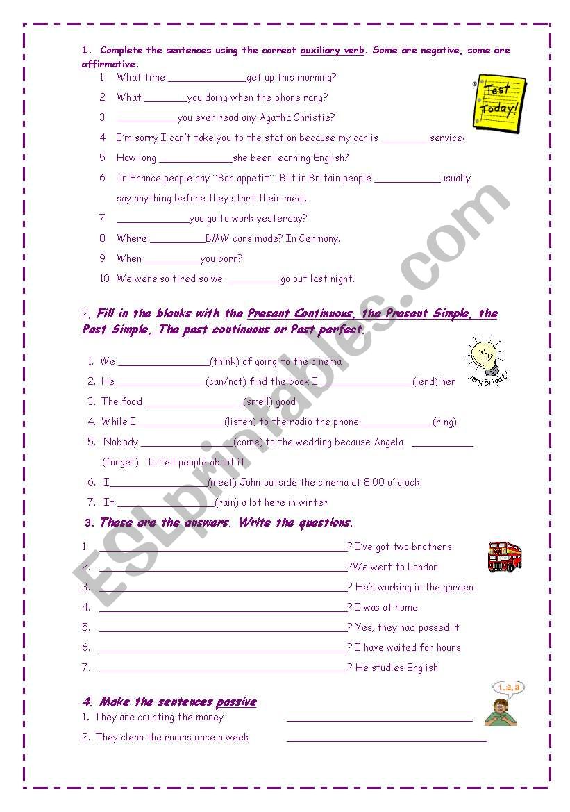 END OF YEAR TEST worksheet