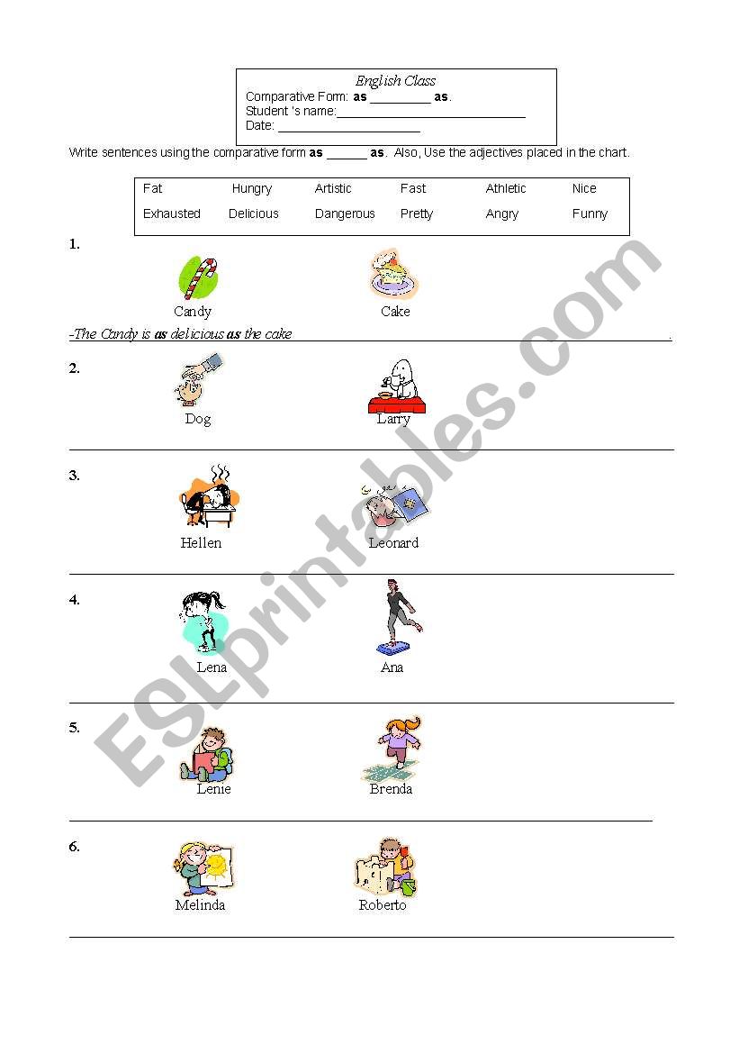 As________as worksheet