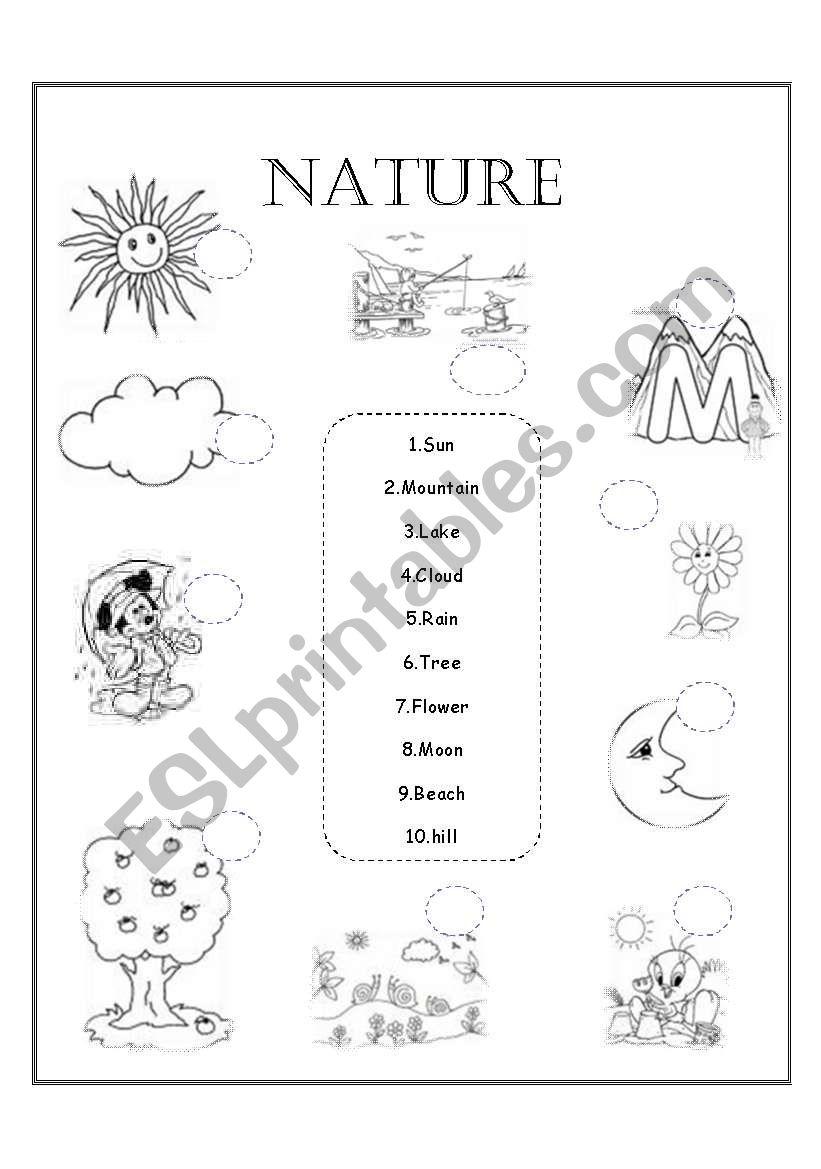 Nature worksheet