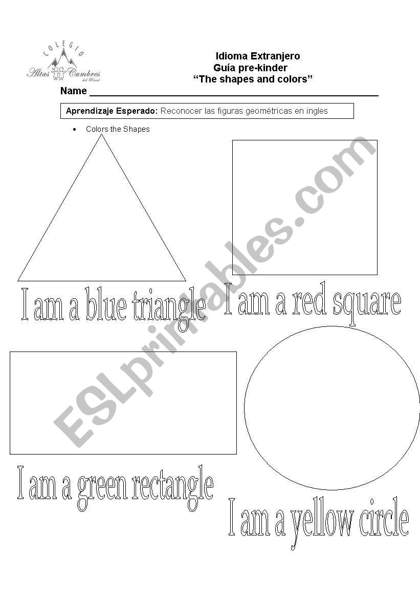Shapes and Colors  worksheet