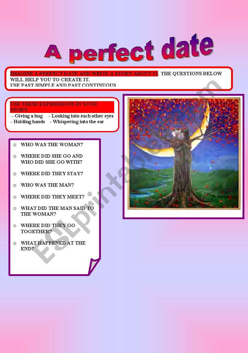 A PERFECT DATE worksheet