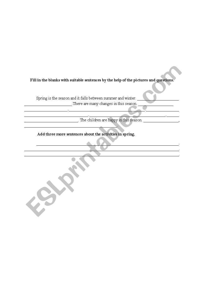 Spring worksheet