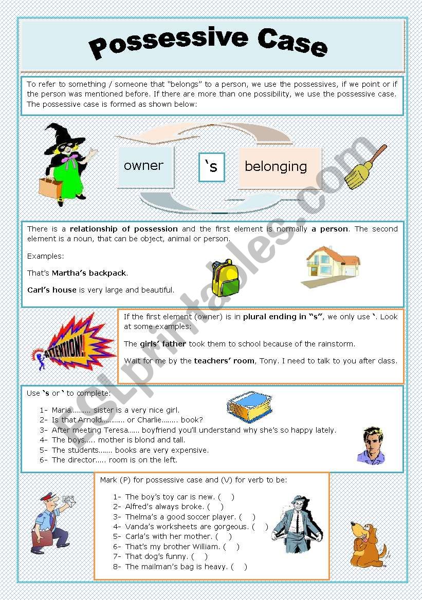 Possessive Case worksheet