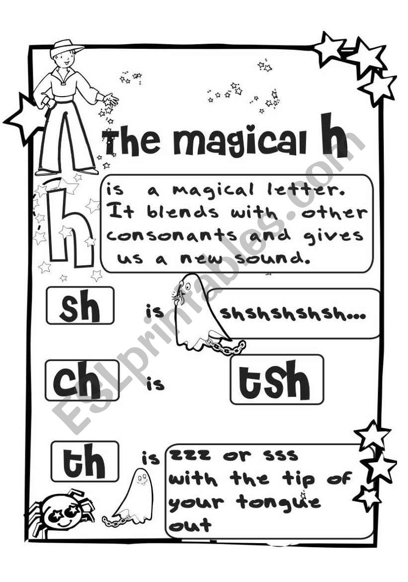The magical H worksheet