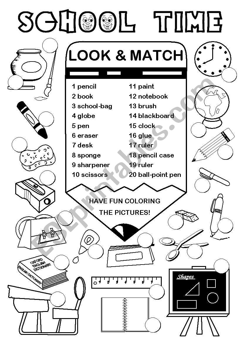 School Time (2/2) worksheet