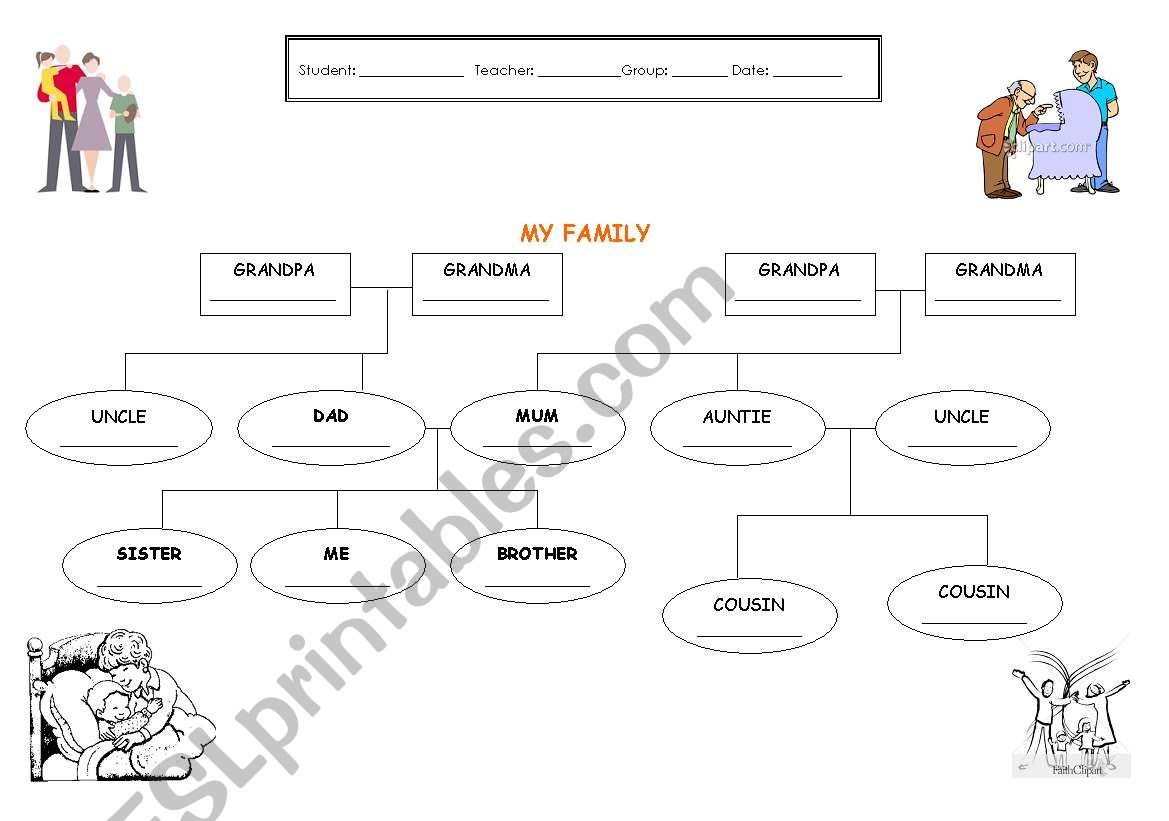 Family tree worksheet